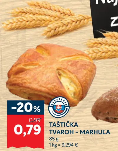 Taštička tvaroh-marhuľa