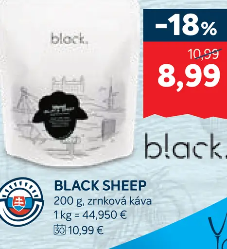 Black Sheep zrnková káva