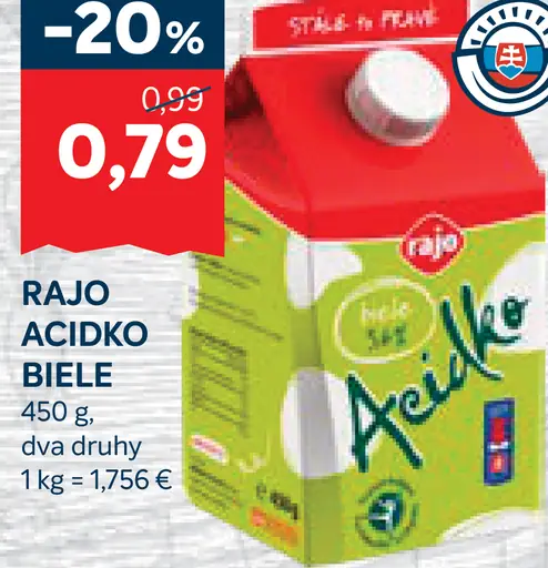 Rajo Ačidko biele