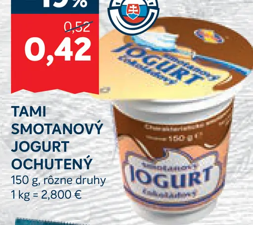Tami smotanový jogurt ochutený