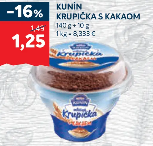 Kunín Krupička s kakaom