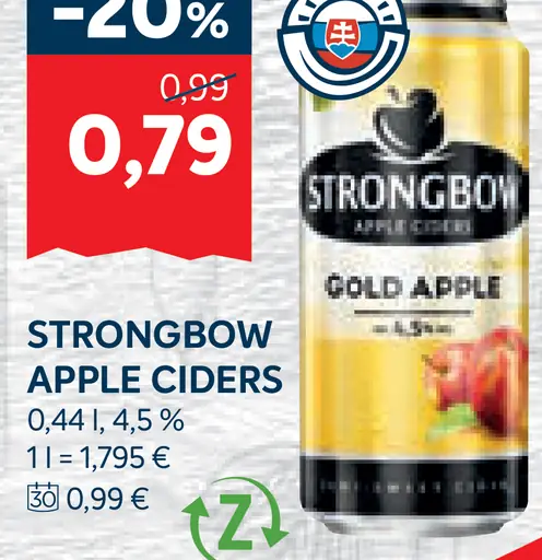Strongbow Apple Ciders Gold Apple plechovka