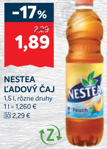 Nestea Ľadový čaj s príchuťou broskyne