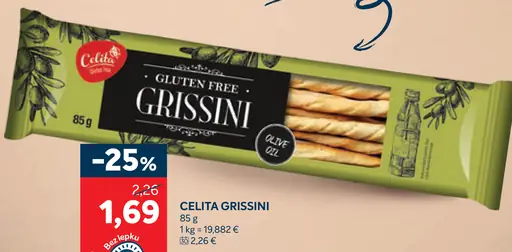 Celita Grissini s olivovým olejom