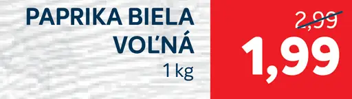 Paprika biela voľná