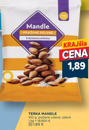 Terka mandle pražené solené