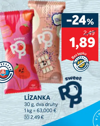 Lízanka dva druhy