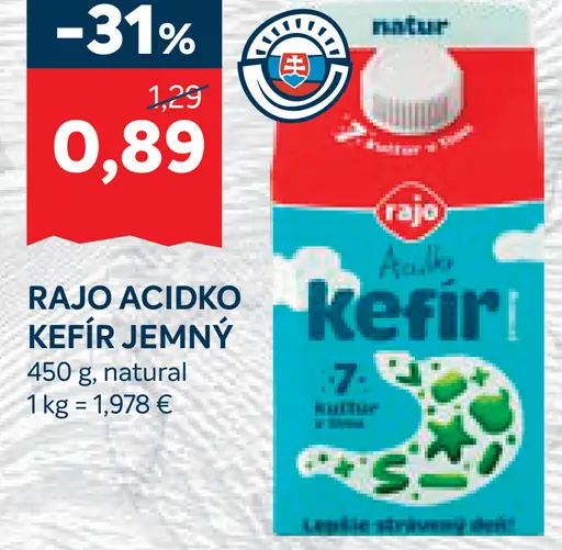 Rajo Acidko kefír jemný natural