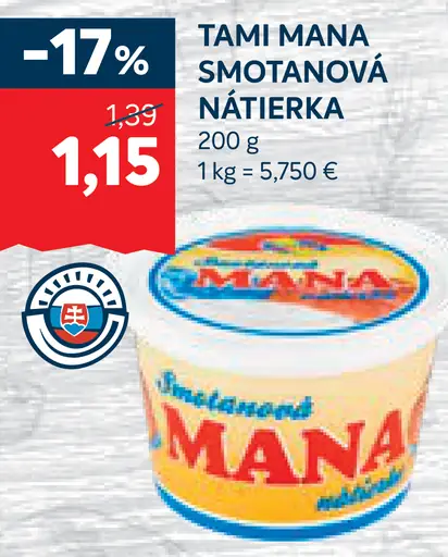 Tami Mana Smotanová nátierka