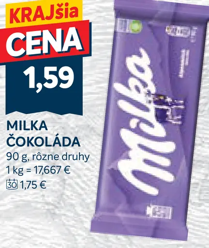 Milka Mliečna čokoláda