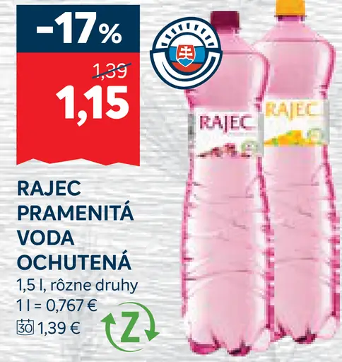 Rajec Pramenitá voda sýtená