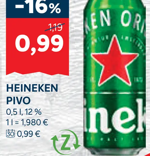 Heineken plechovka