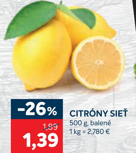 Citróny sieť balené