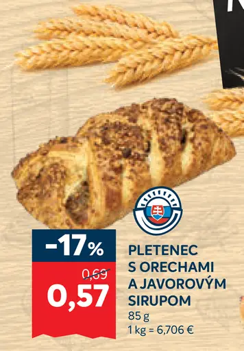 Pletenec s orechami a javorovým sirupom