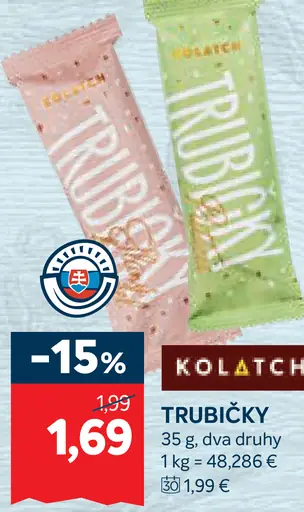 Koláč trubičky, dva druhy