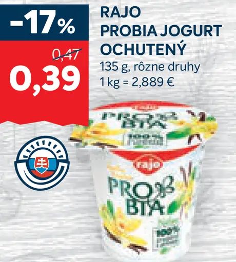 Rajo Probia Jogurt ochutený