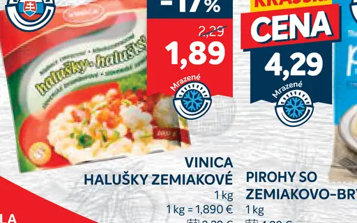 Vinica halušky zemiakové