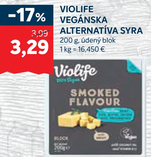 Violife vegánska alternatíva syra