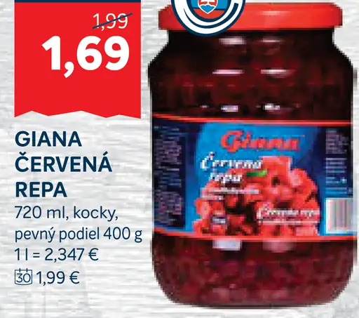 Giana červená repa kocky