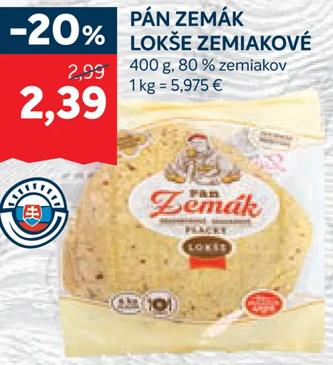 Pán Zemák lokše zemiakové