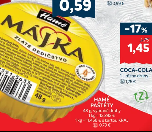 Hamé paštéty, vybrané druhy