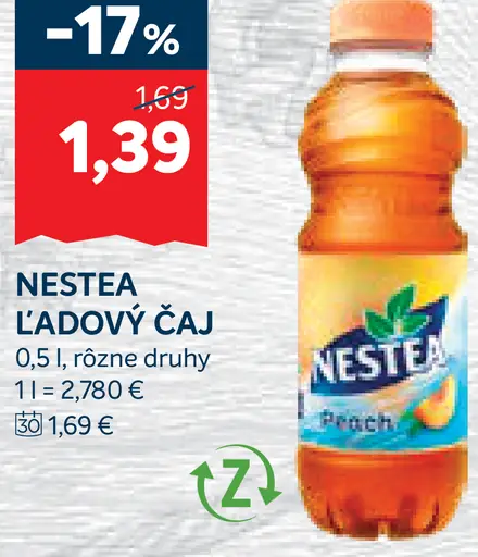 Nestea Ľadový čaj s príchuťou broskyne