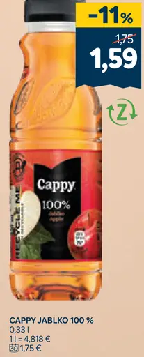 Cappy Jablko 100 %