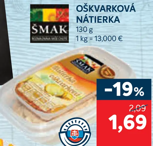 Smak oškvarková nátierka