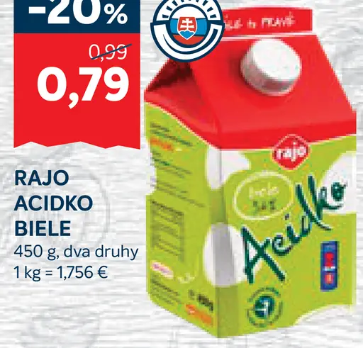 Rajo Ačidko biele