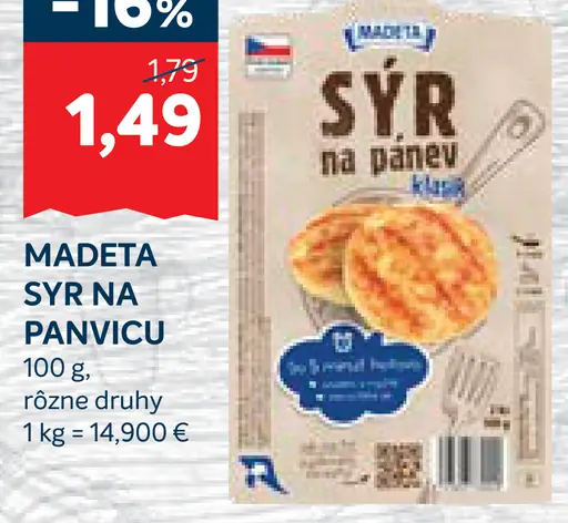 Madeta syr na panvicu kúsky