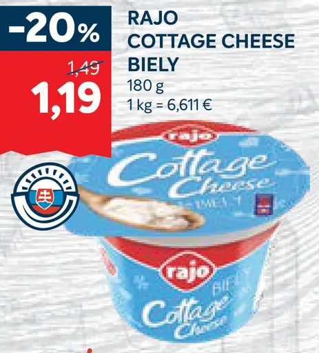 Rajo Cottage Cheese biely