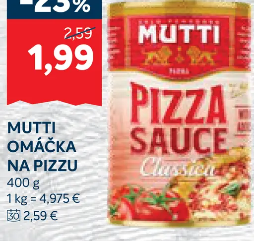 Mutti omáčka na pizzu classica
