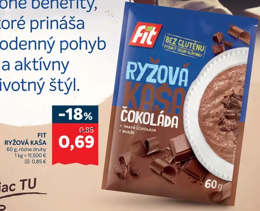 Kaša ryžová rôzne druhy Fit