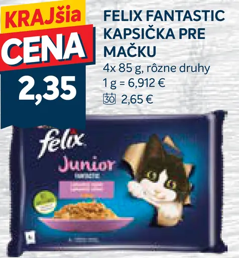 Felix Fantastic kapsička pre mačku, rôzne druhy
