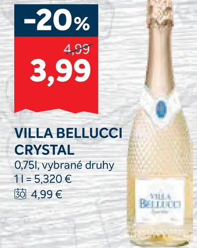 Villa Bellucci Crystal, vybrané druhy