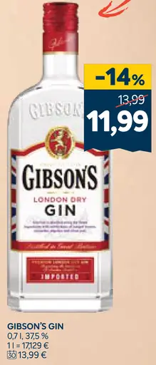 Gibson’s London dry gin