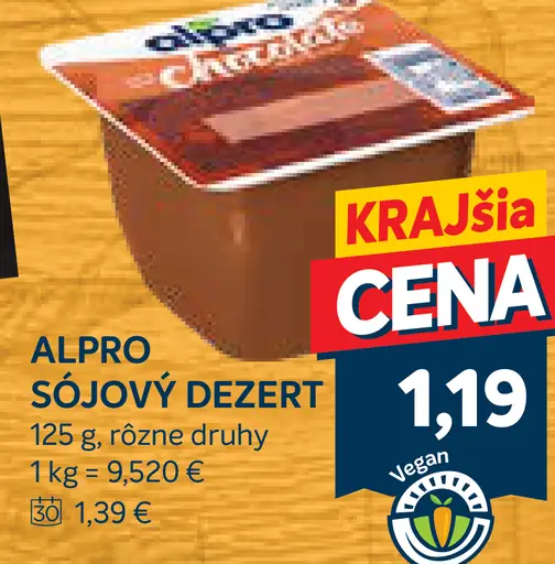 Alpro sójový dezert rôzne druhy