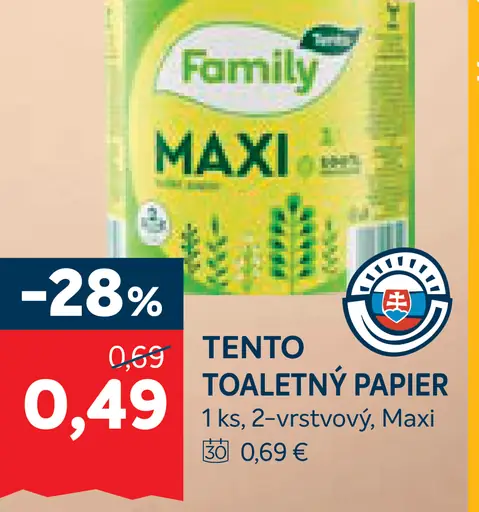 Tento toaletný papier 2-vrstvový