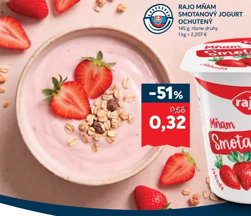 Rajo Mňam Smetanový Jogurt