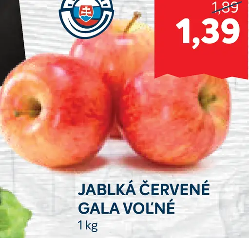 Jablká červené Gala voľné