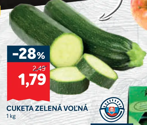 Cuketa zelená voľná