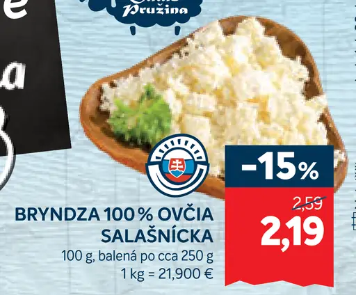 Bryndza 100 % ovčia salašnícka