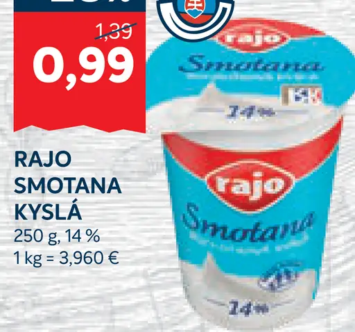 Rajo Smotana kyslá