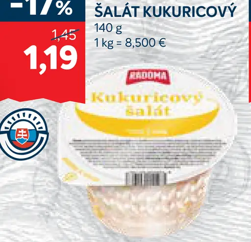 Šalát kukuricový