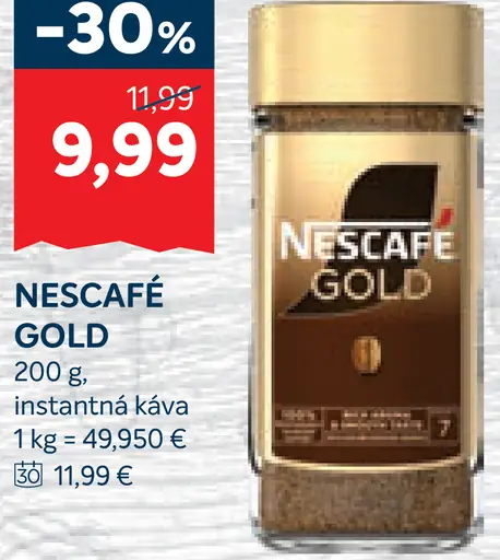 NESCAFÉ GOLD, instantná káva