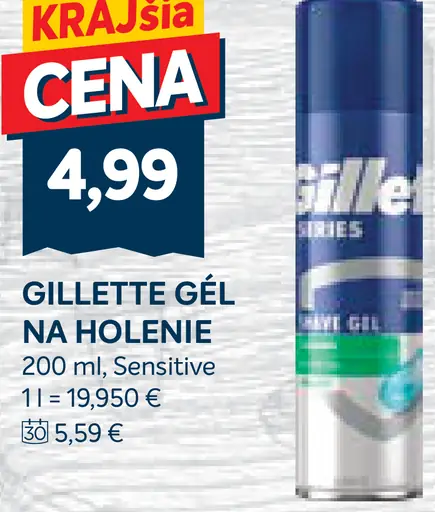 Gillette Gél na holenie Sensitive