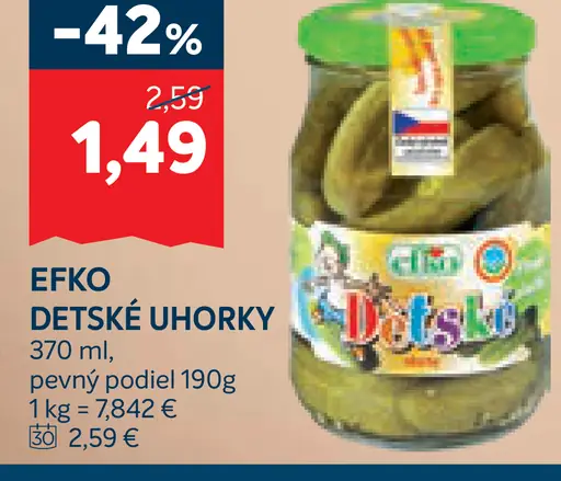 Efko detské uhorky