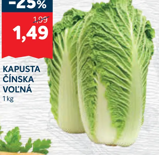 Kapusta čínska voľná