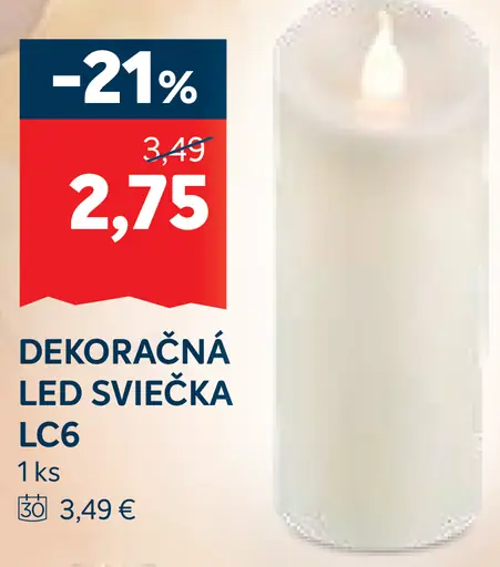 Dekoračná LED sviečka LC6
