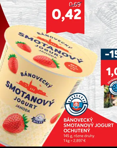 Bánovecký smotanový jogurt ochutený
